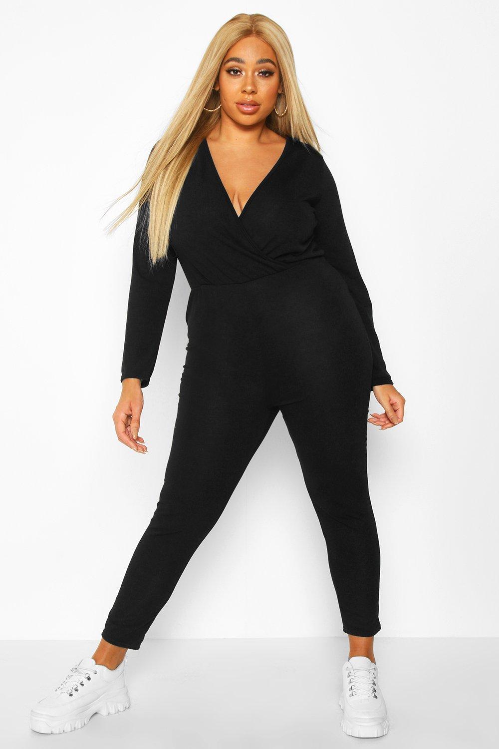 boohoo long sleeve jumpsuit