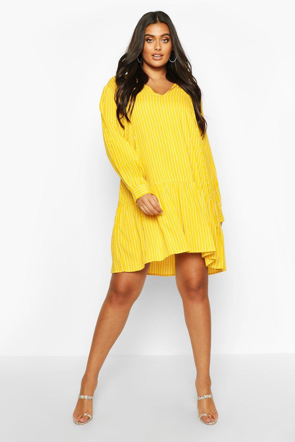 mustard dress boohoo