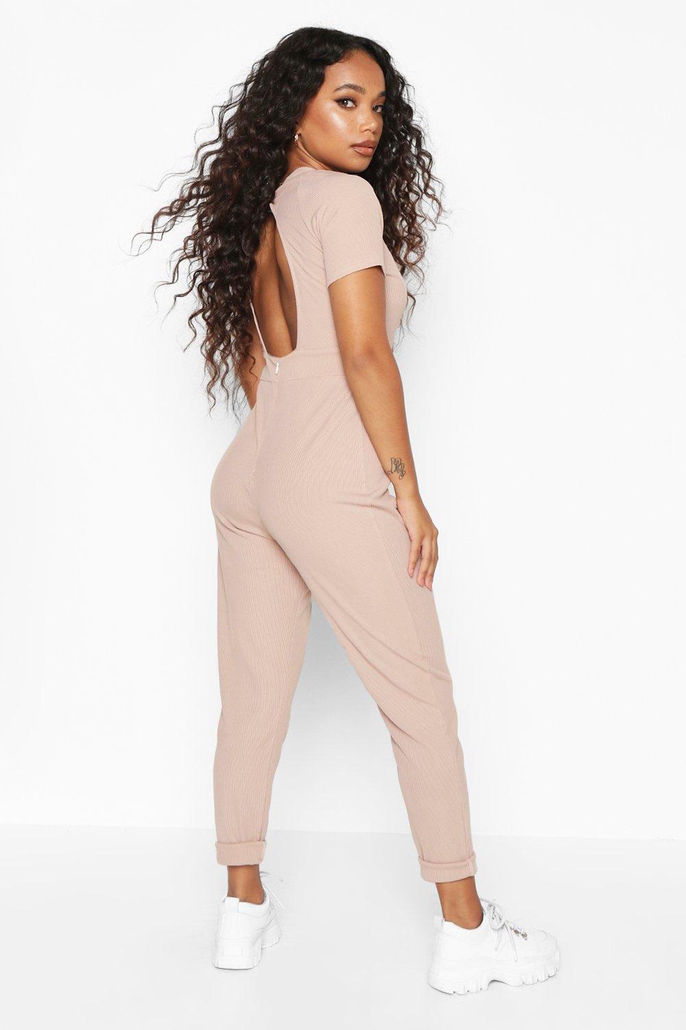 petite ribbed jumpsuit