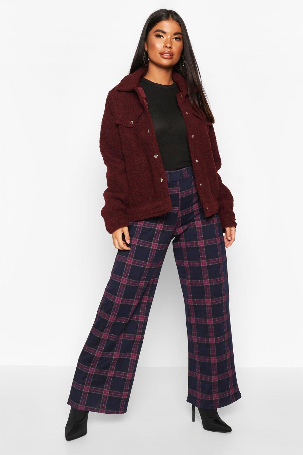 

Petite — Широкие брюки в шотландскую клетку, Navy