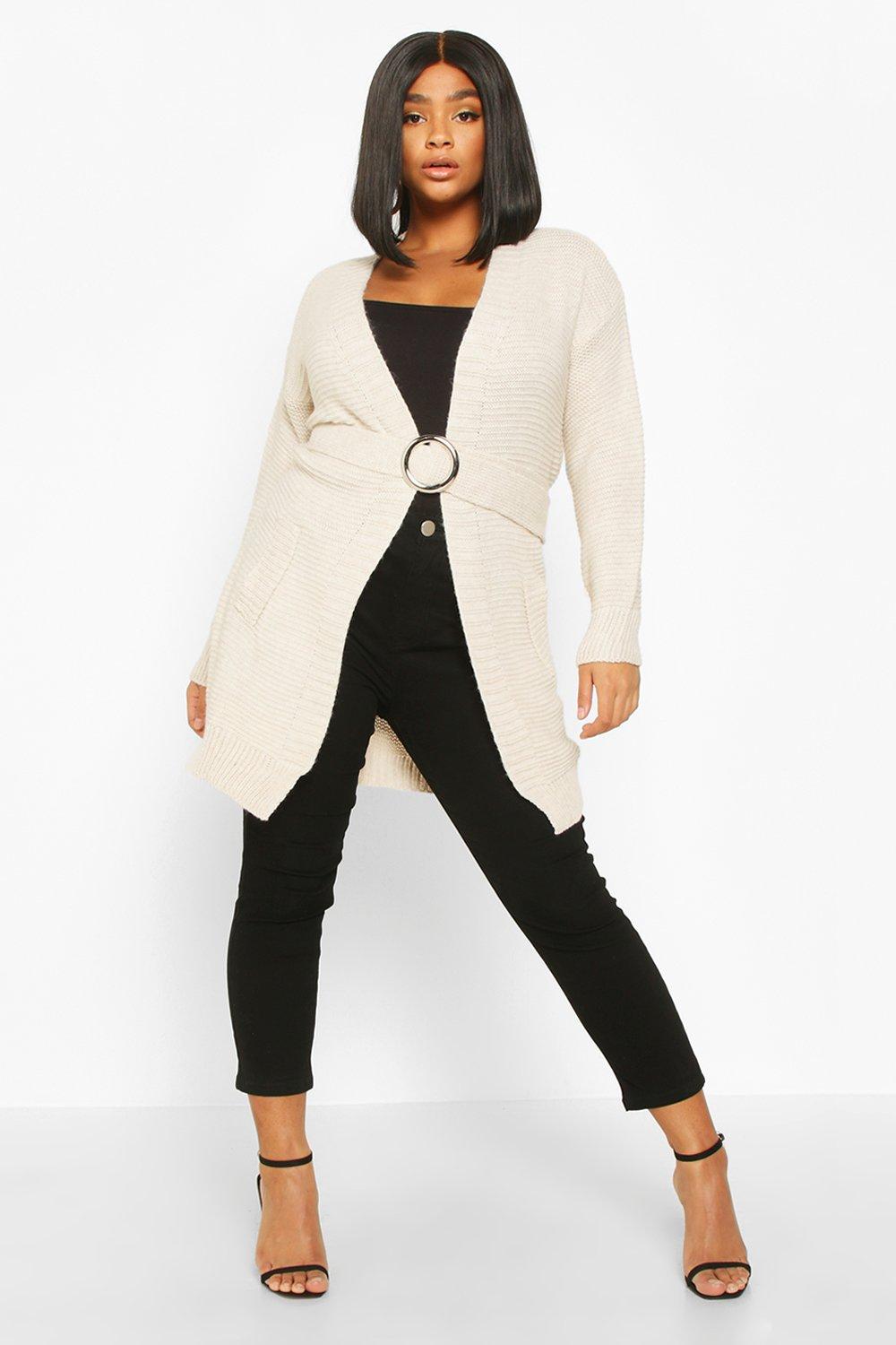 stone longline cardigan