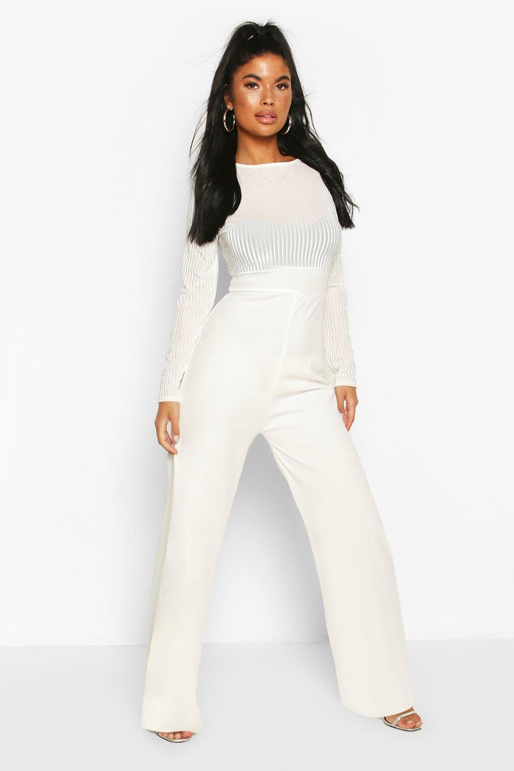 boohoo black and white jumpsuit