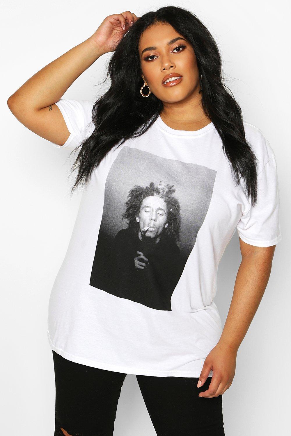Plus Bob Marley Licenced T Shirt Boohoo Australia
