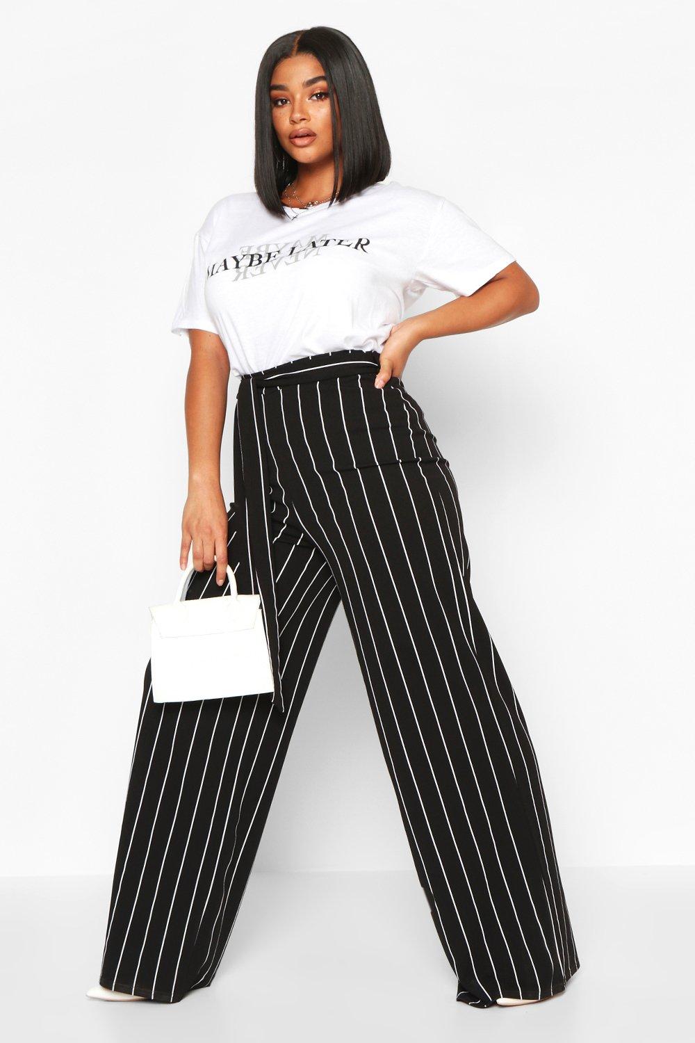 boohoo striped trousers