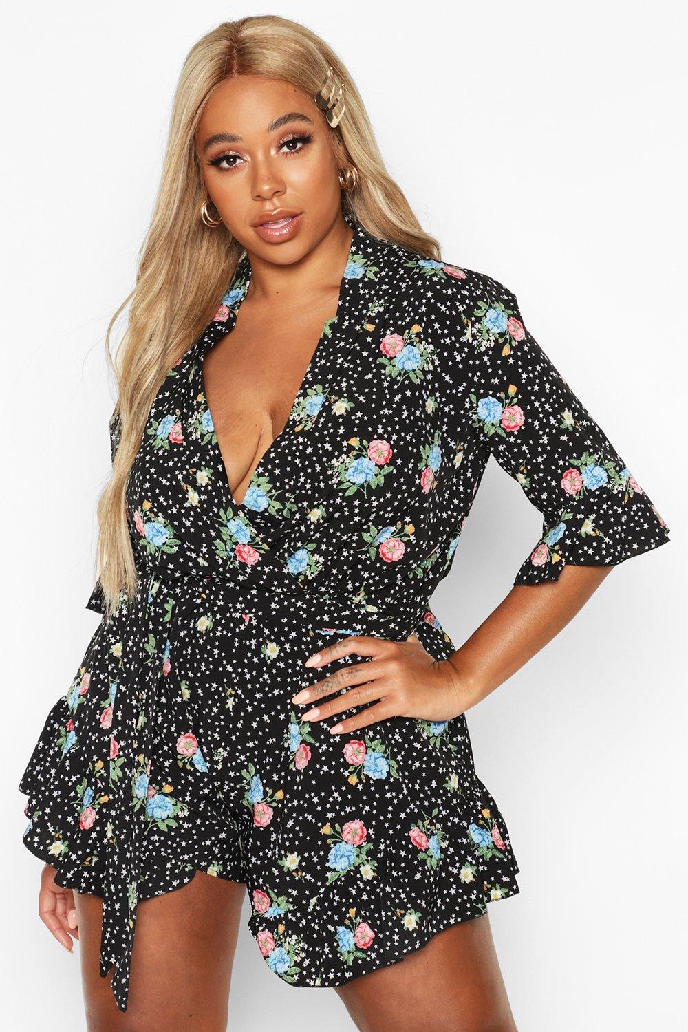 boohoo star wrap dress