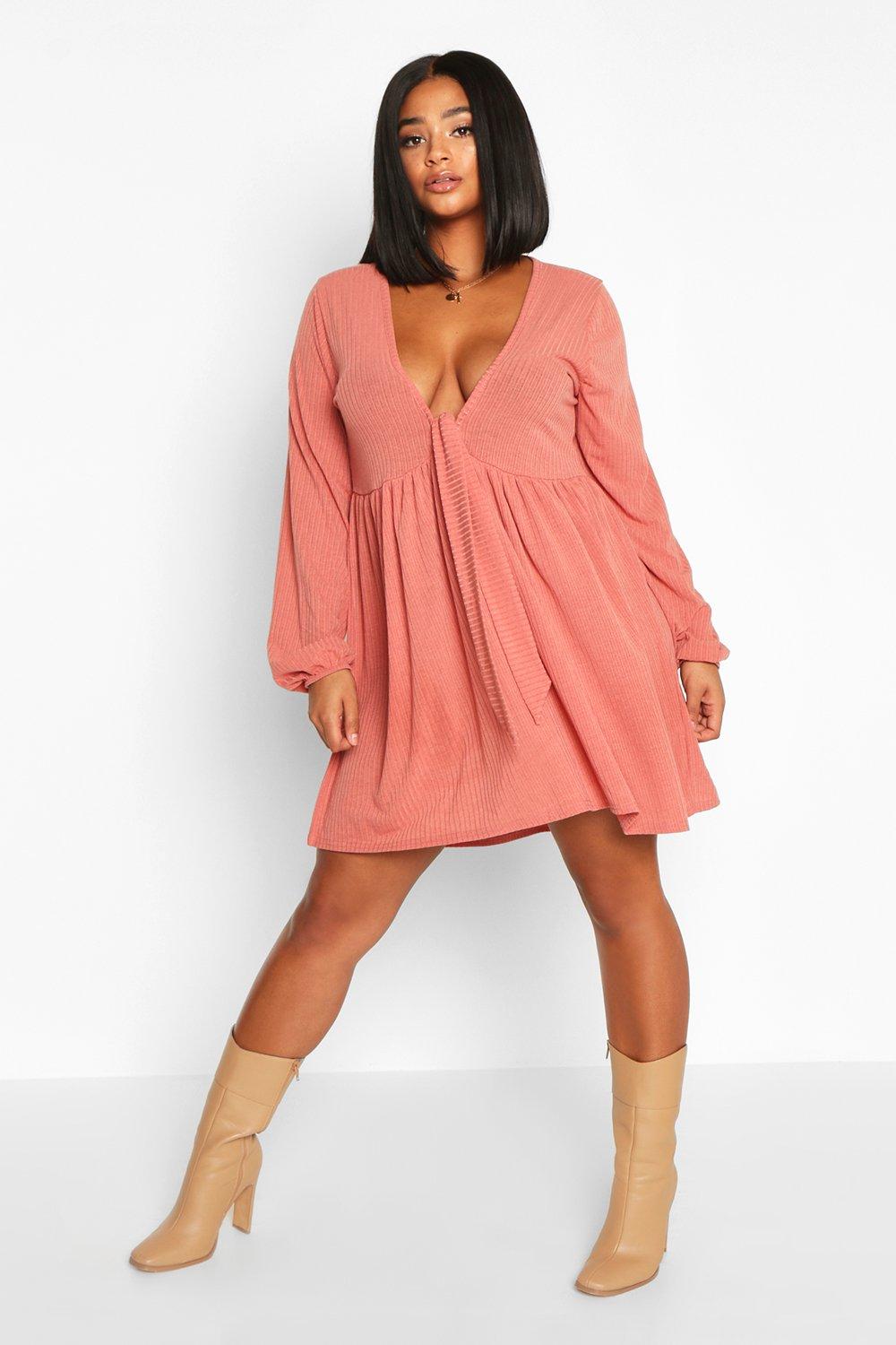 long sleeve smock dress