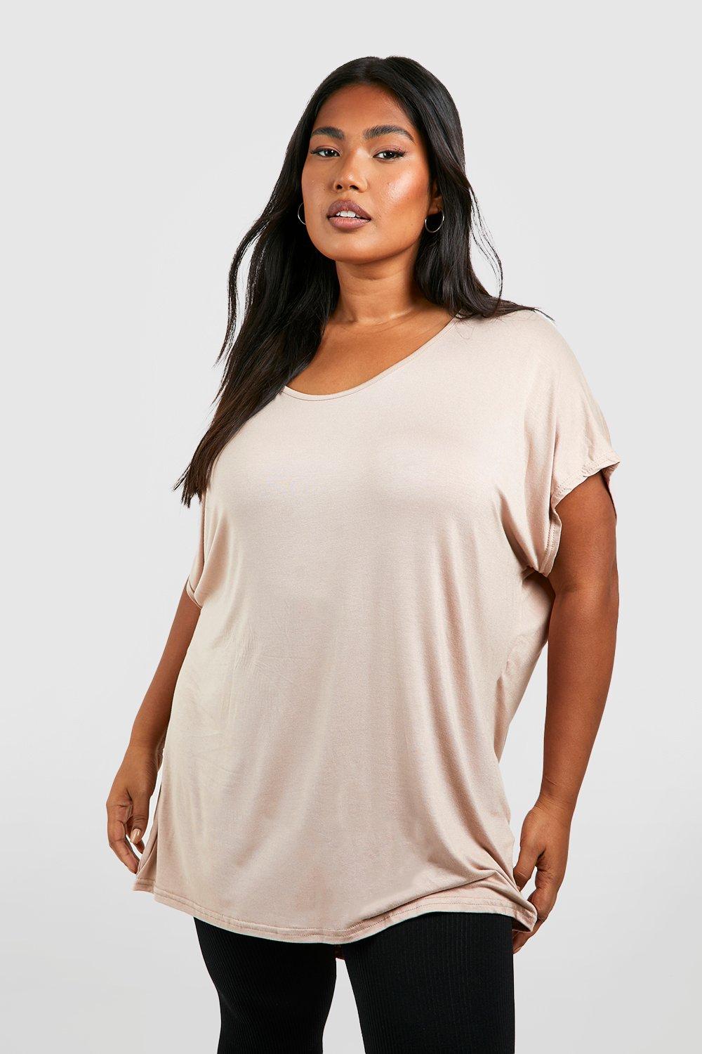 Image of T-shirt Plus Size oversize, Beige