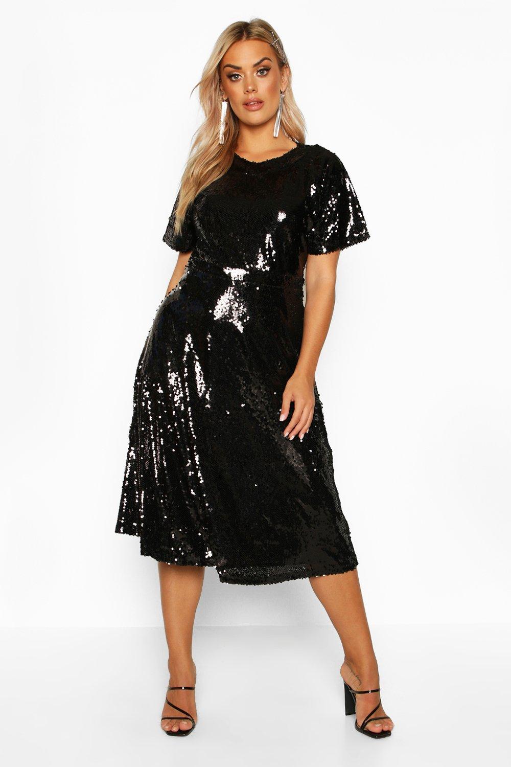 sequin smock dress