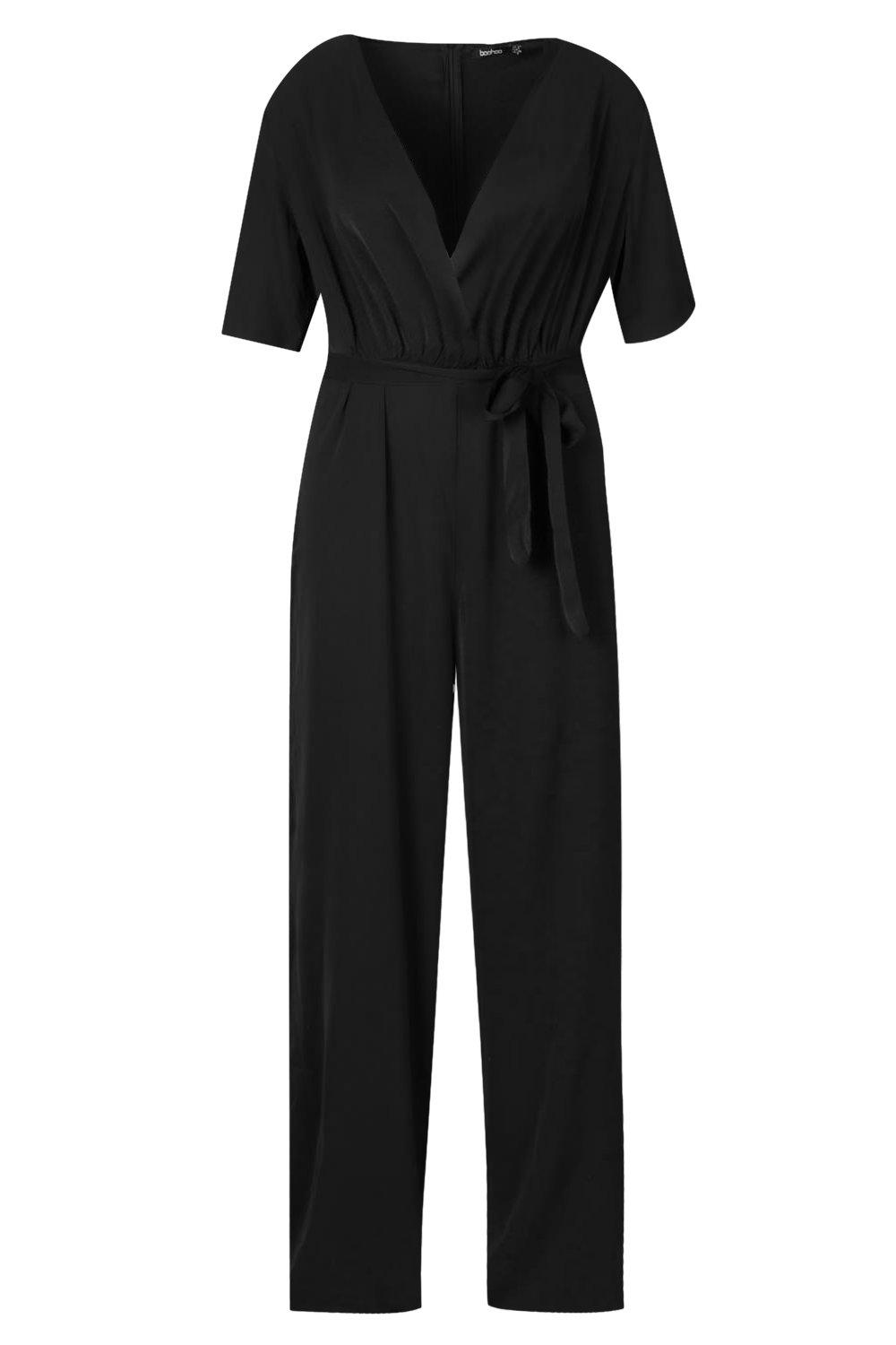 plunge kimono sleeve jumpsuit