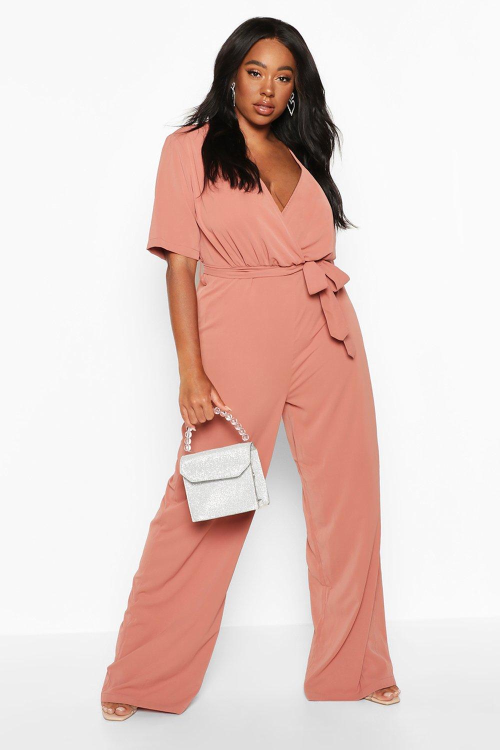 plunge kimono sleeve jumpsuit