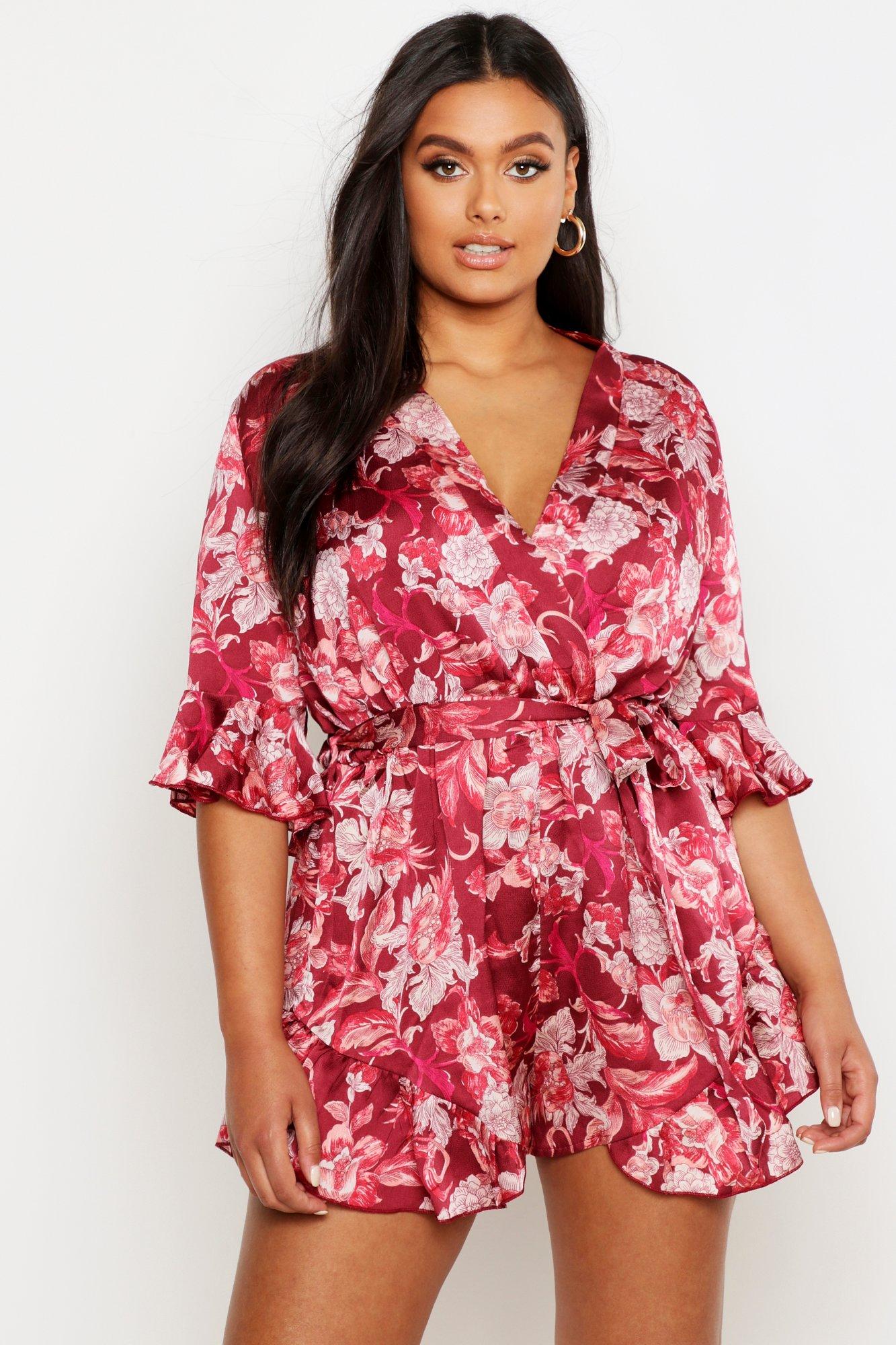 boohoo floral playsuit