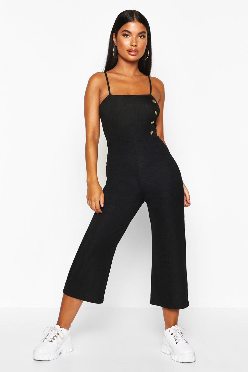 black strappy jumpsuit