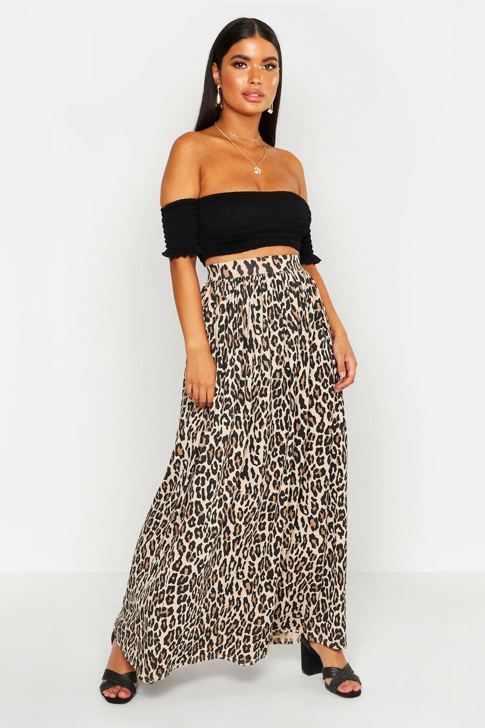 animal print skirt maxi