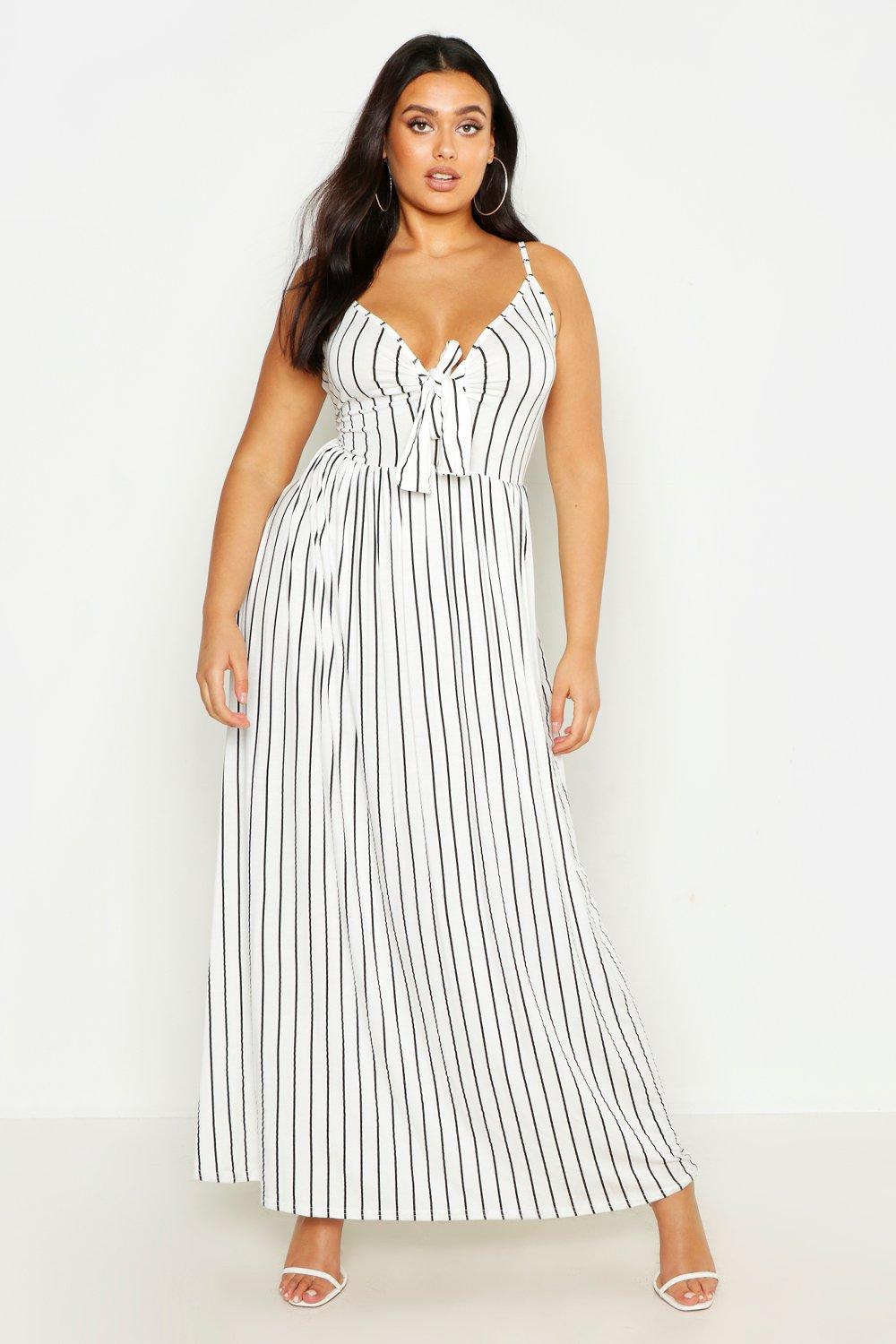 boohoo striped maxi dress