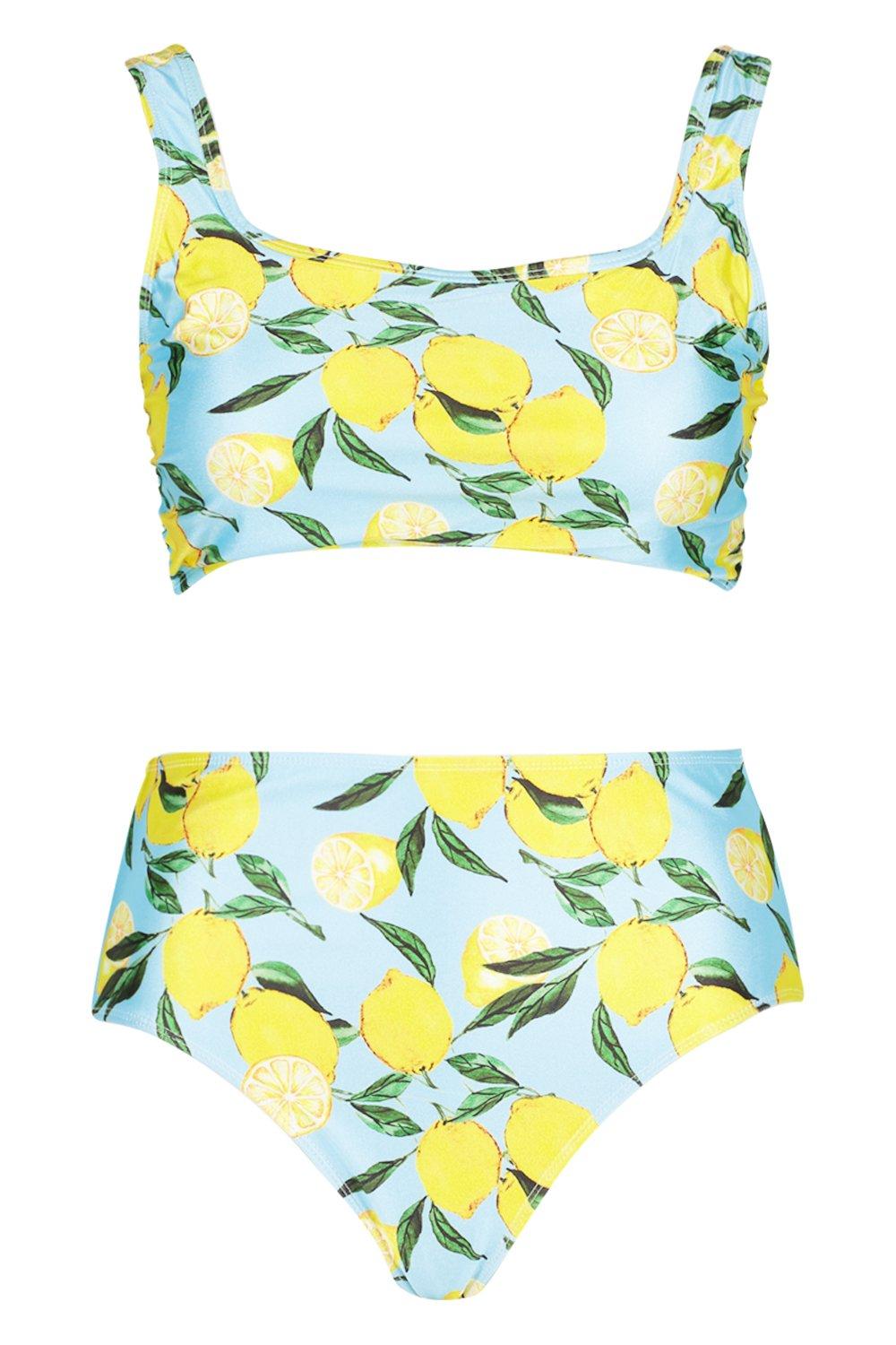 lemon print bikini