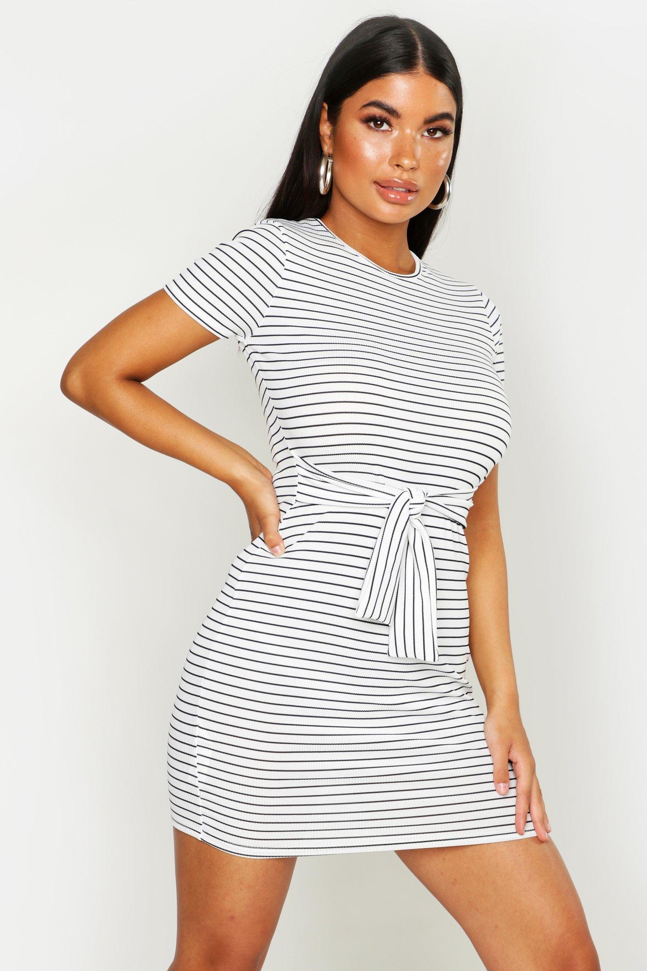 knotted t shirt dress