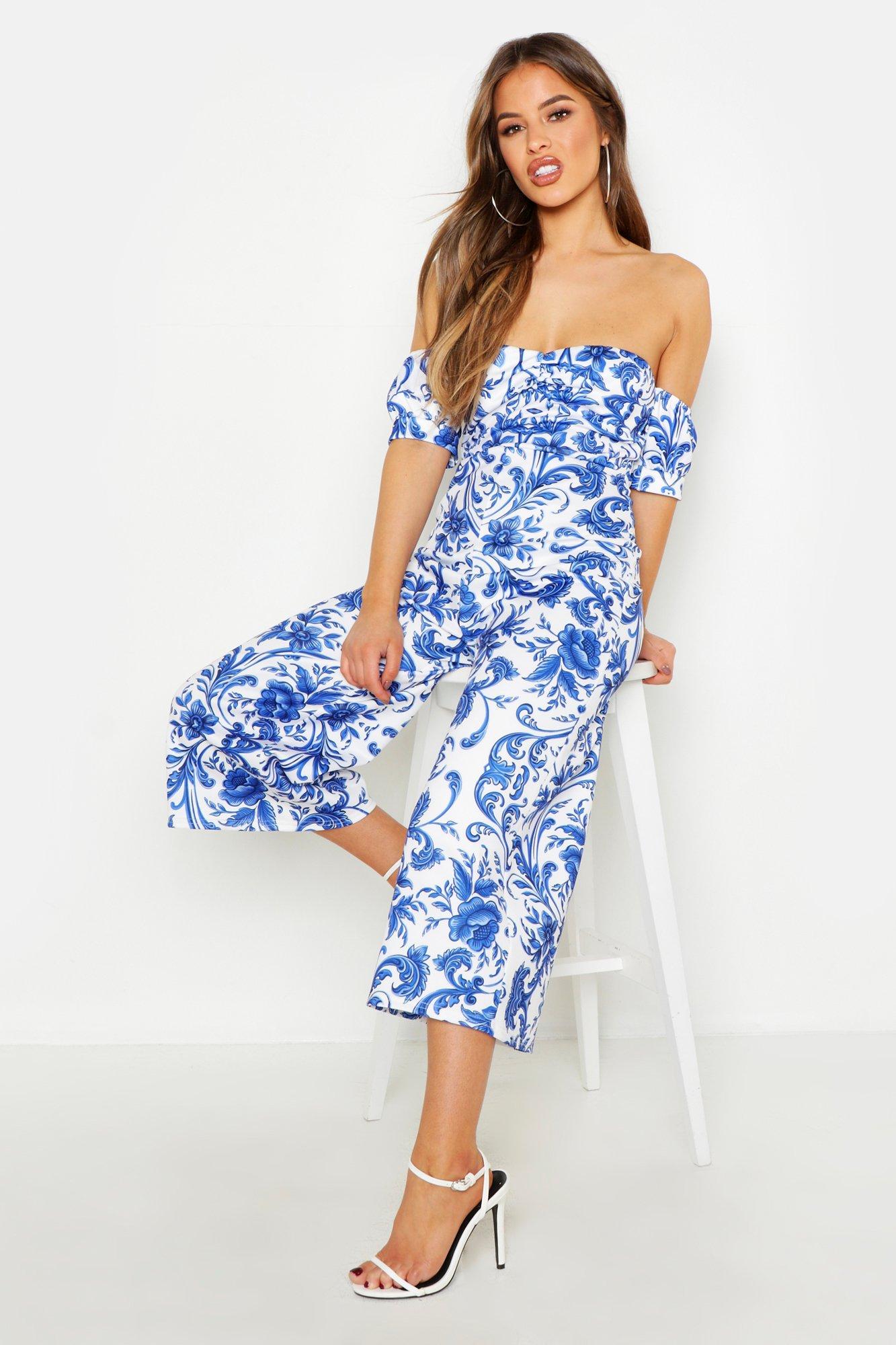 boohoo blue jumpsuit