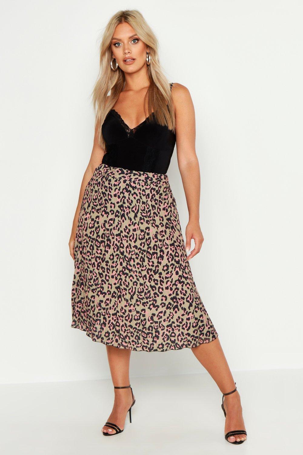 plus leopard skirt