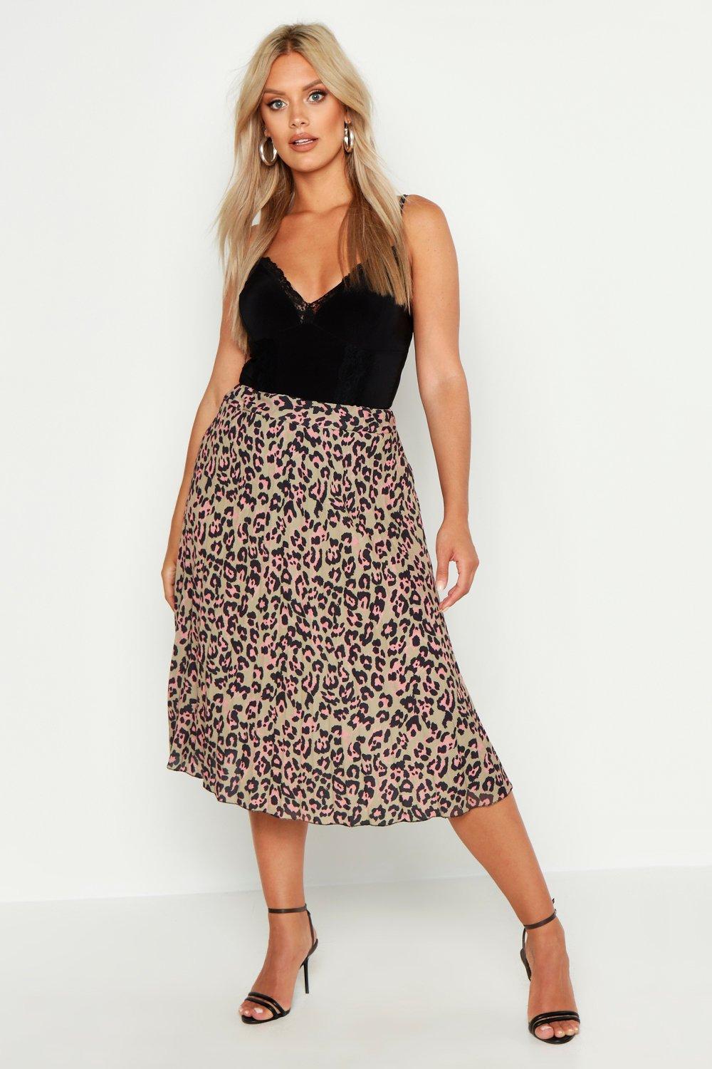 leopard print skirts plus size