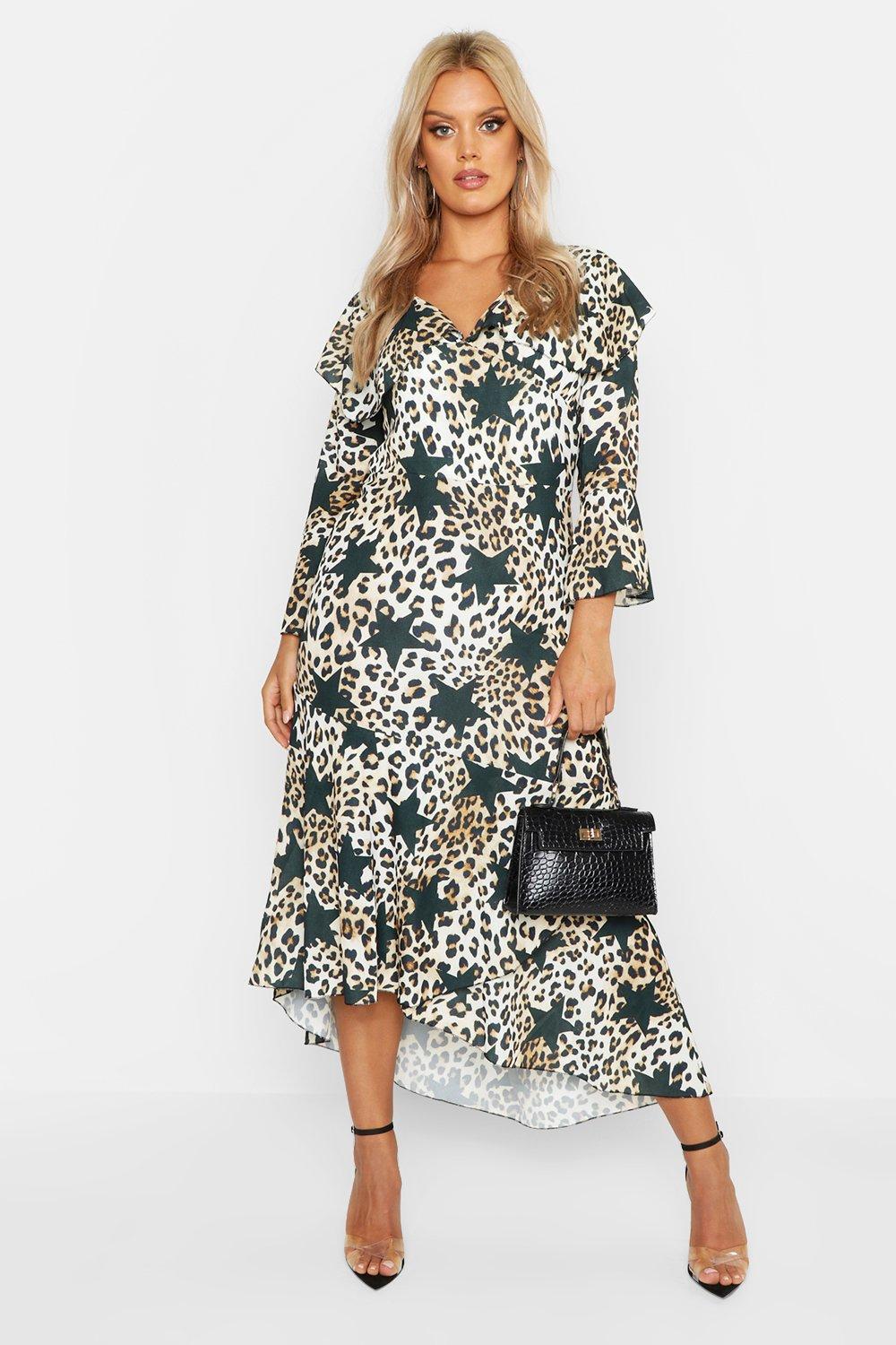 ruffle hem maxi dress