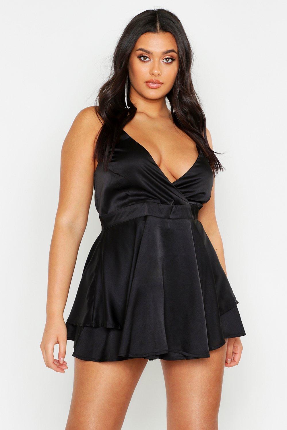 boohoo playsuits plus size