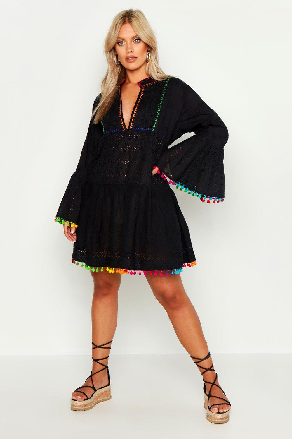 boohoo broderie dress