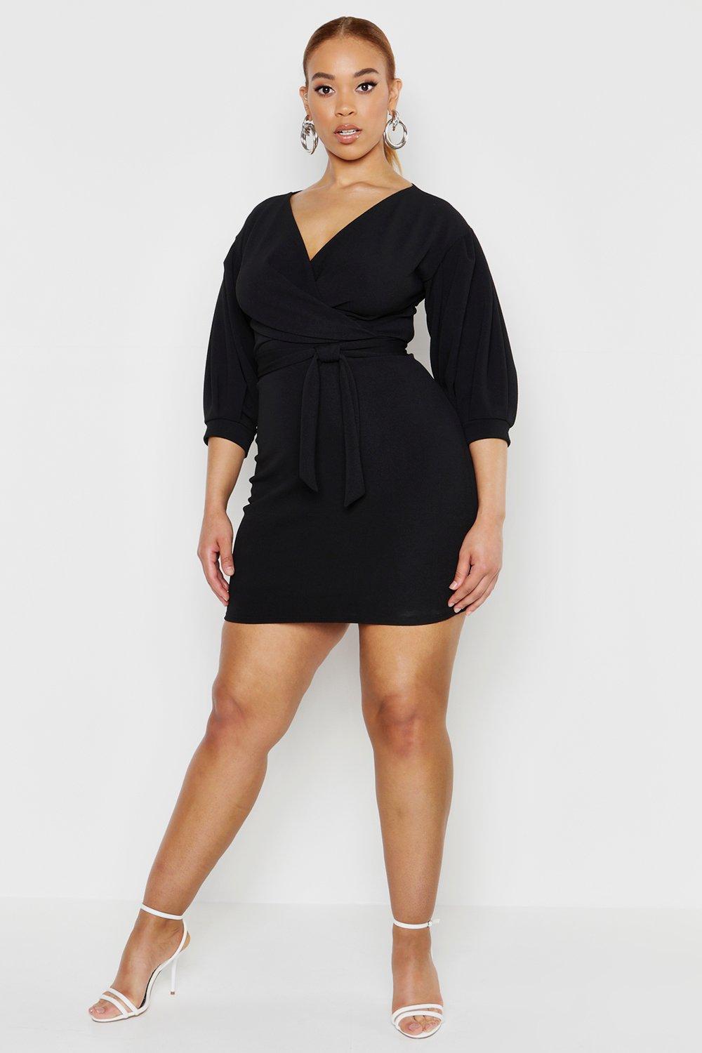 tie front wrap dress