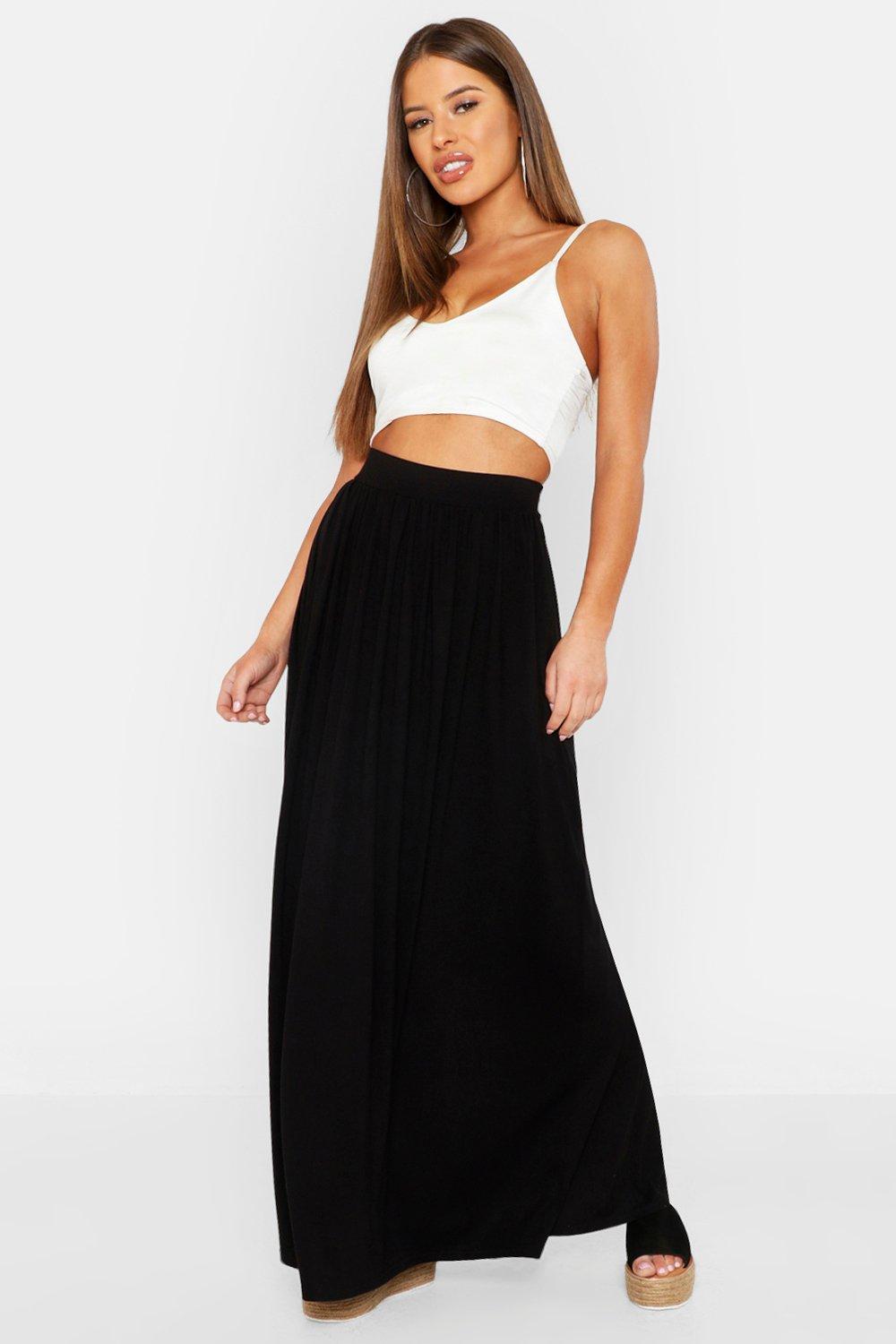boohoo jersey maxi skirt