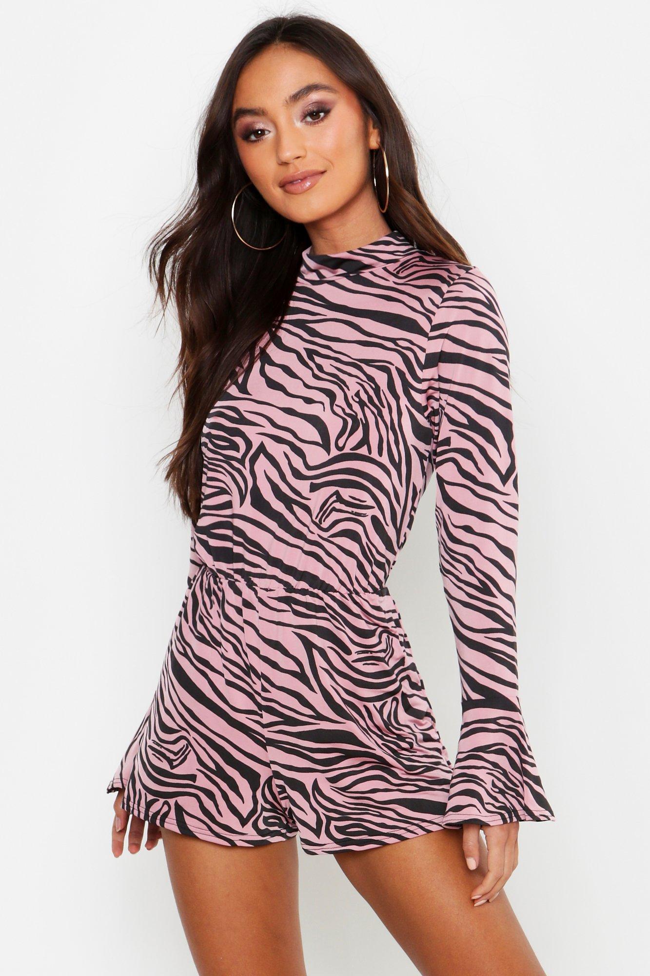 tiger print playsuit