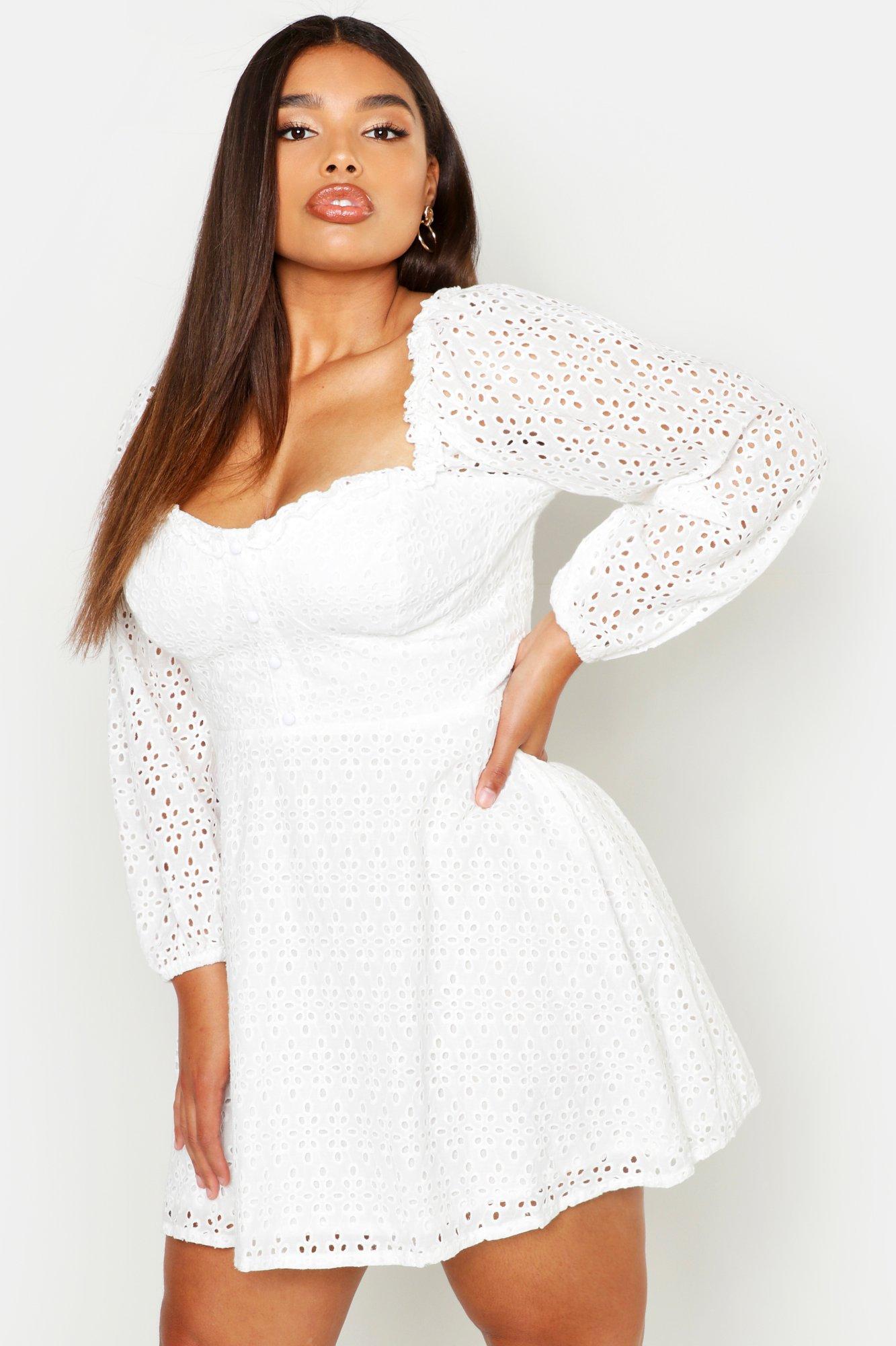 boohoo broderie anglaise dress