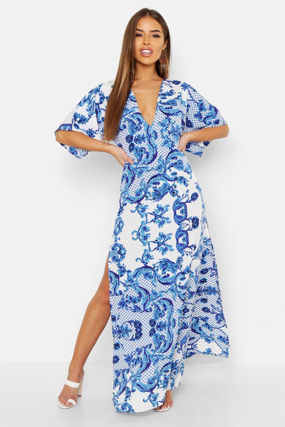 petite kimono maxi dress