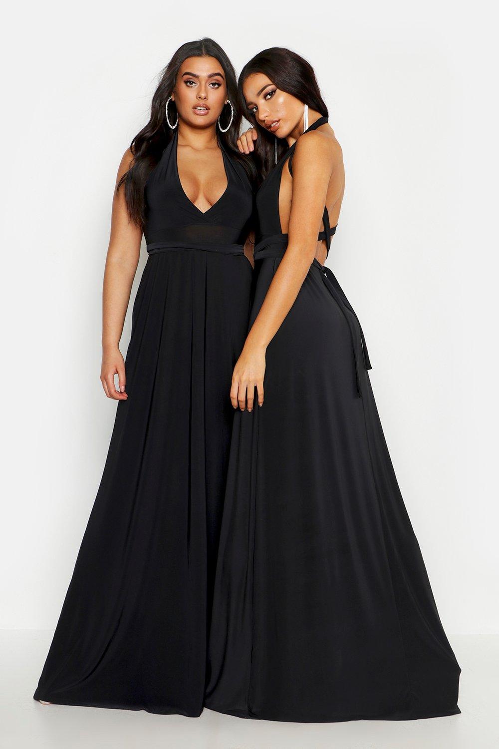 black multiway maxi dress