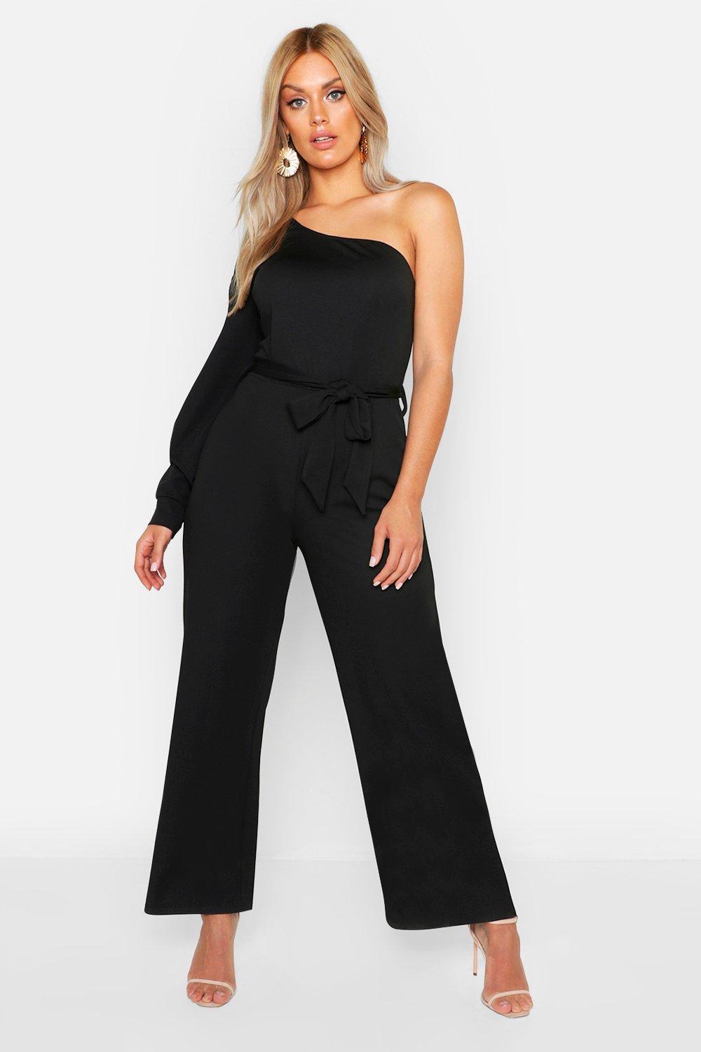 ladies black jumpsuit size 16