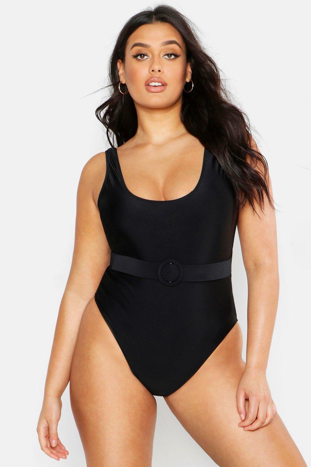 boohoo high leg swimsuit