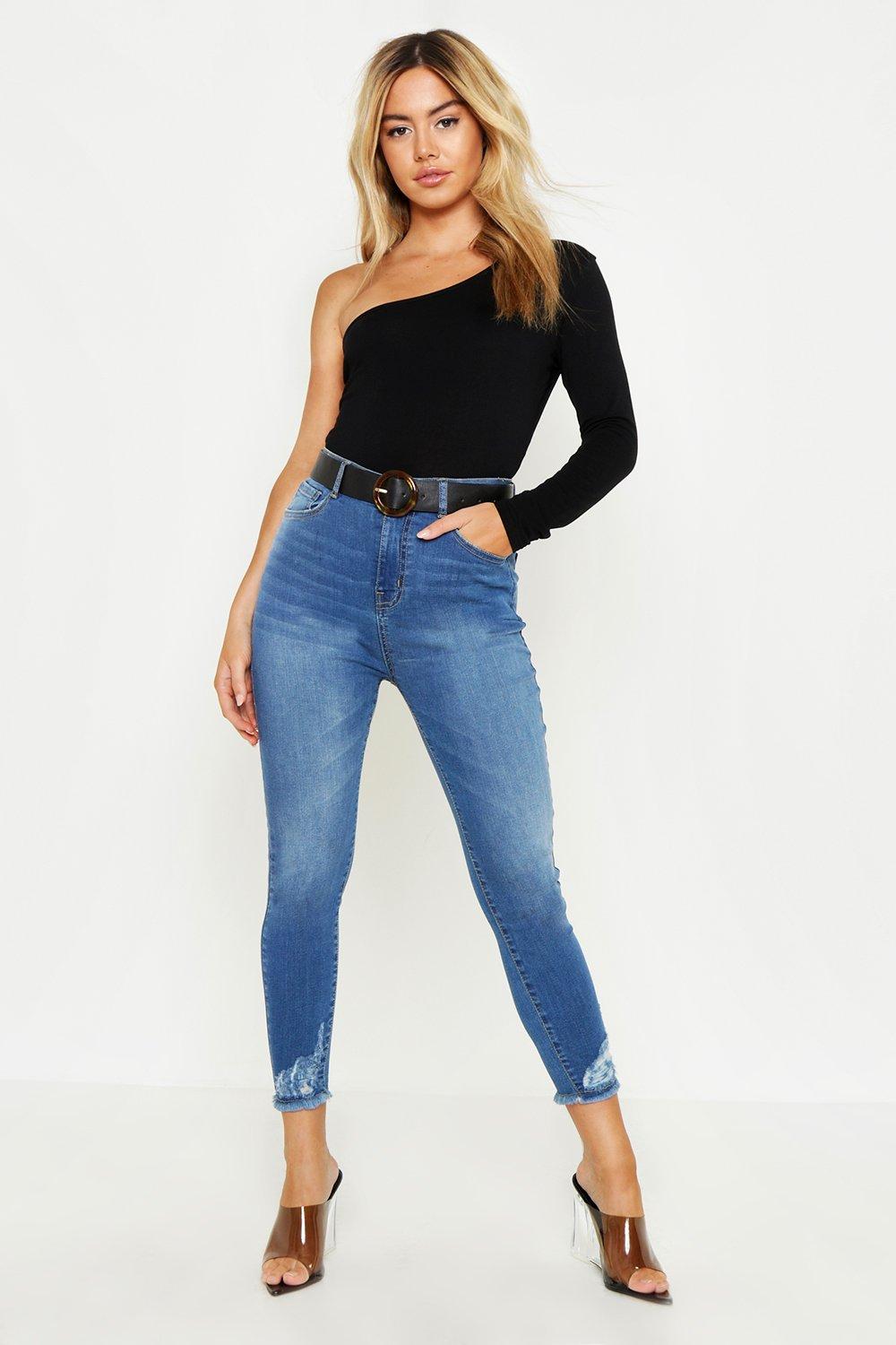 dark blue petite skinny jeans