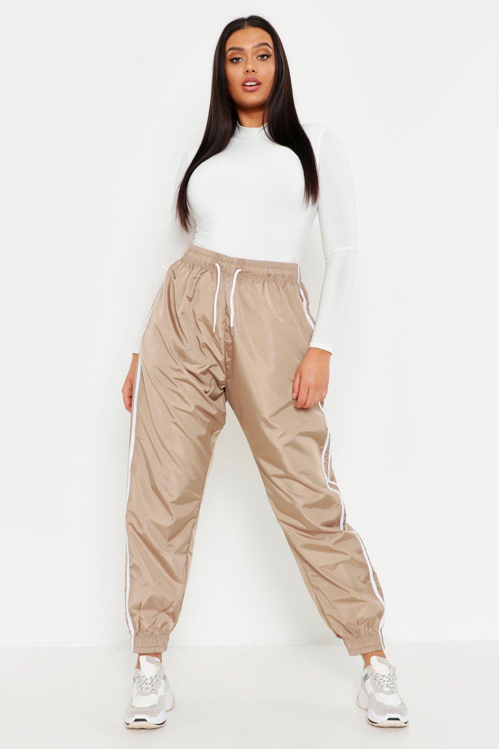 

Plus Side Stripe Shell Jogger, Camel
