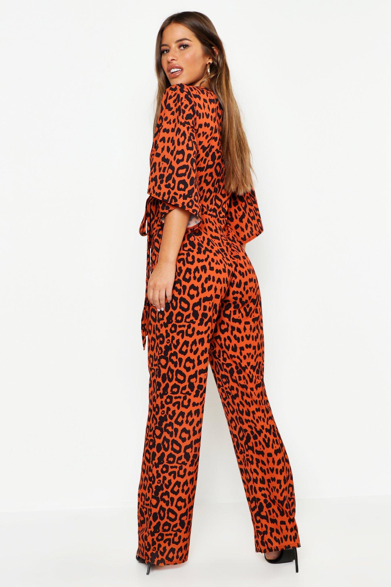petite leopard print jumpsuit