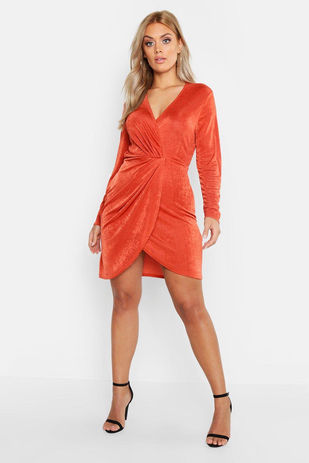 boohoo knot front dress