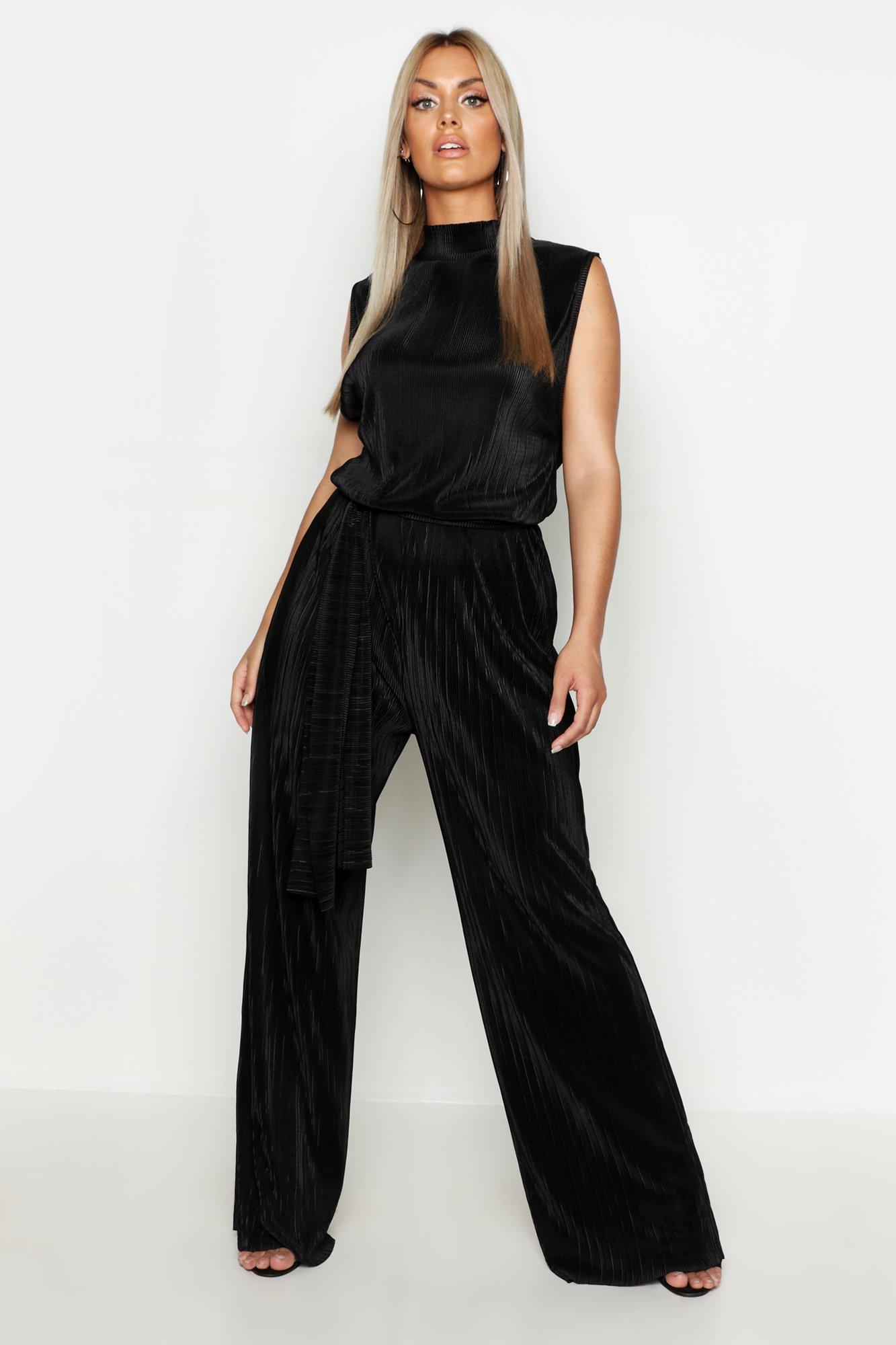 plisse jumpsuit plus size