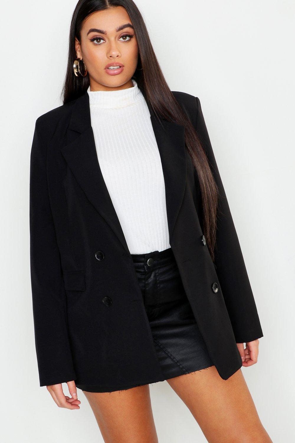 Plus Oversized Double Breasted Blazer | Boohoo