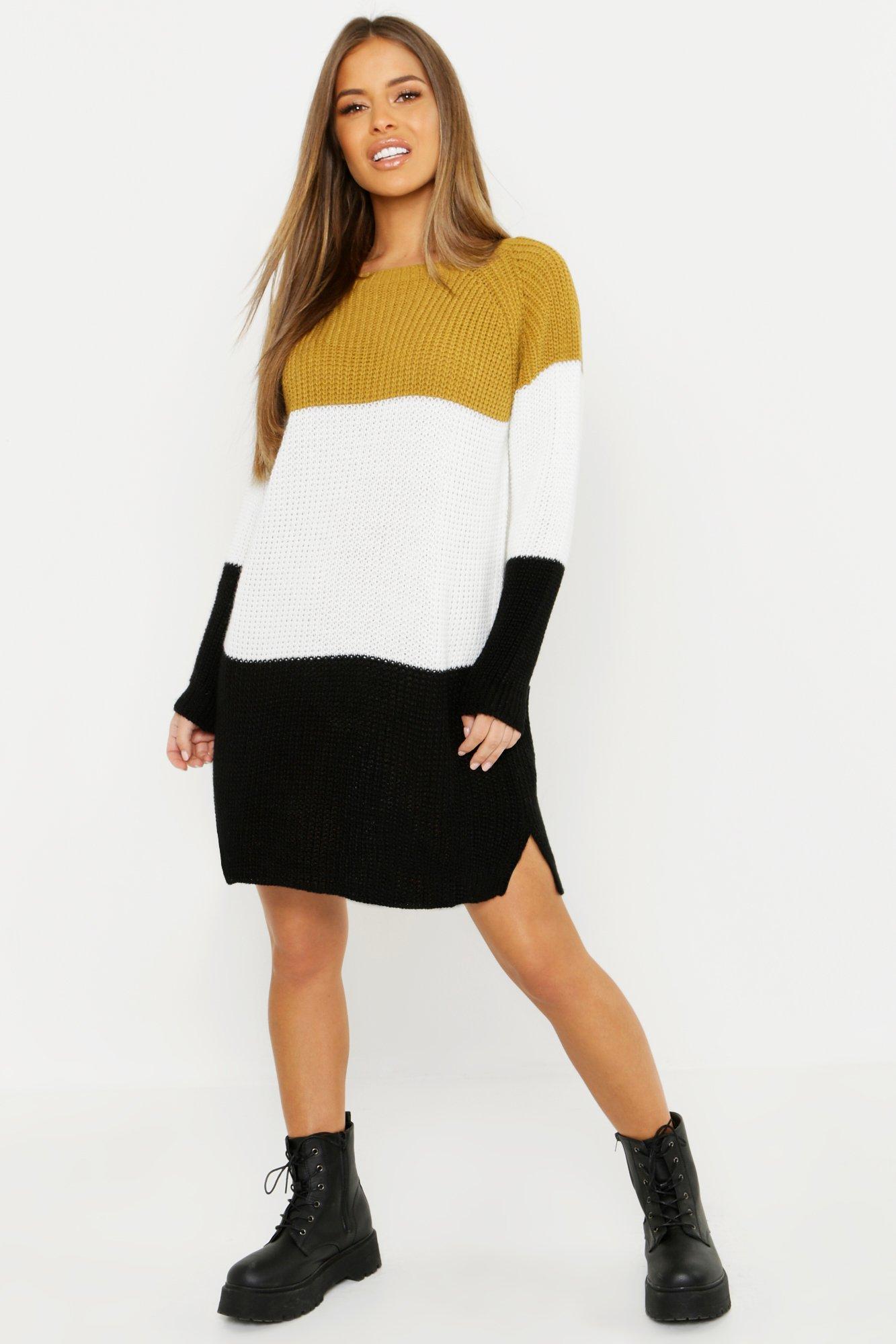 

Petite Stripe Jumper Dress, Mustard