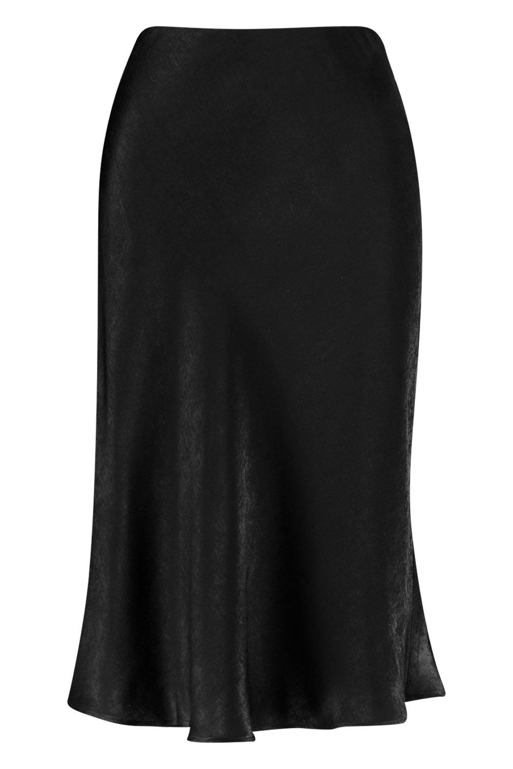 

Из коллекции <Petite> Юбка миди из атласа, Black