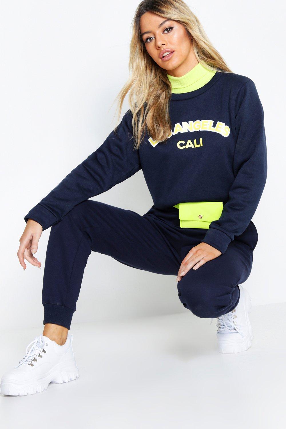 

Из коллекции <Petite> Толстовка с принтом-слоганом Los Angeles, Navy