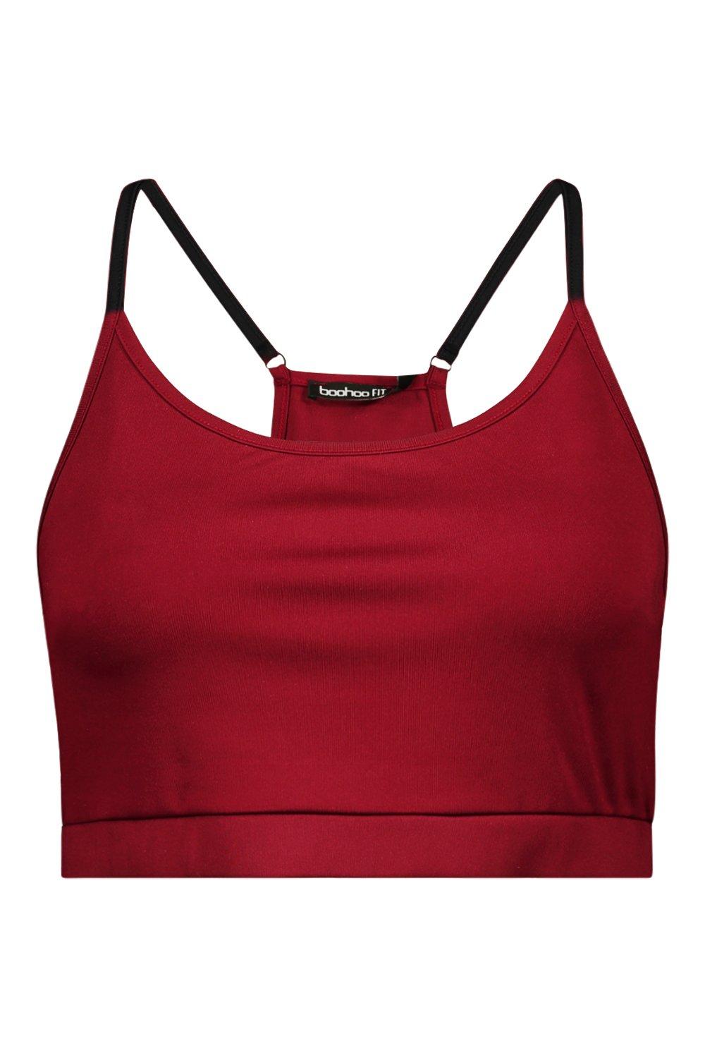 scoop neck sports bra