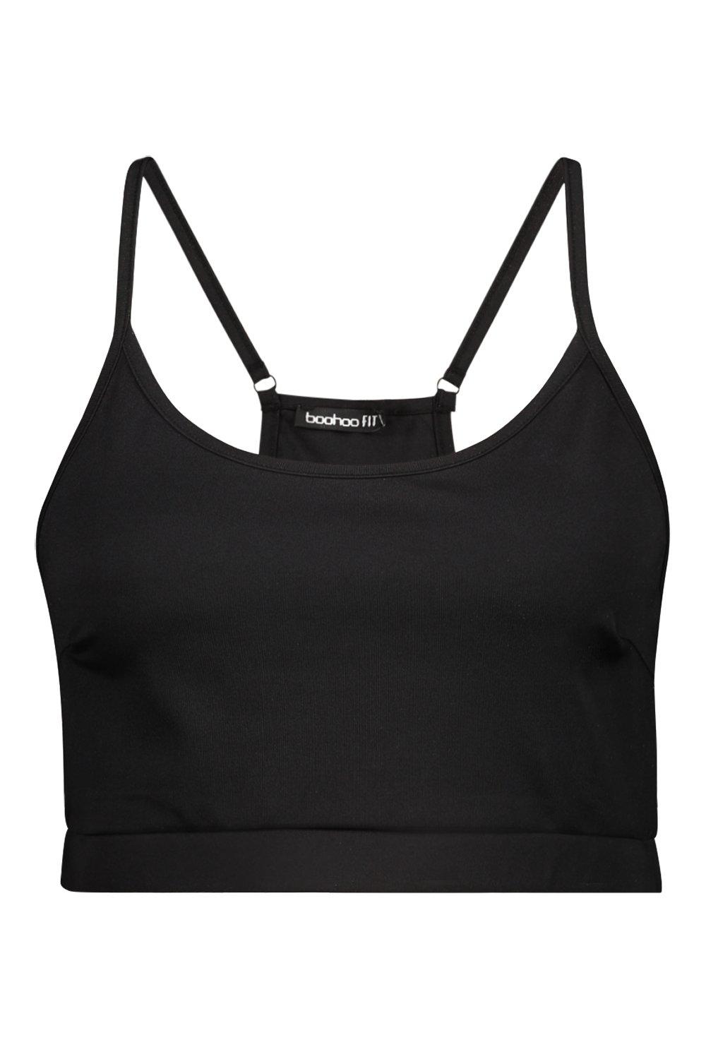 scoop neck sports bra