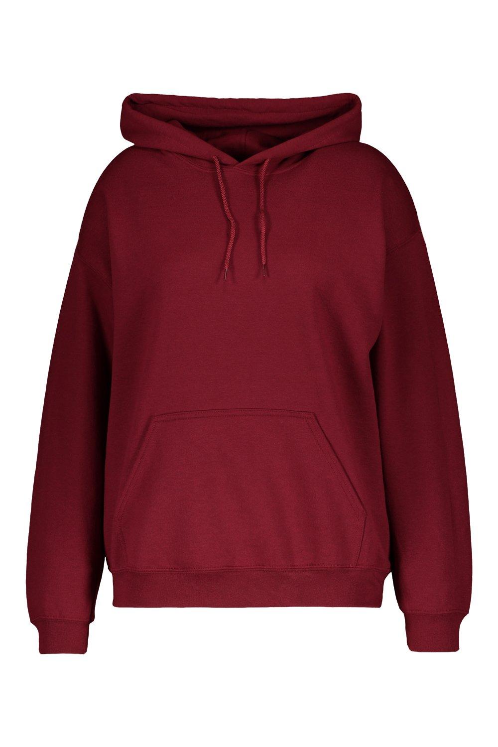 maroon oversized hoodie