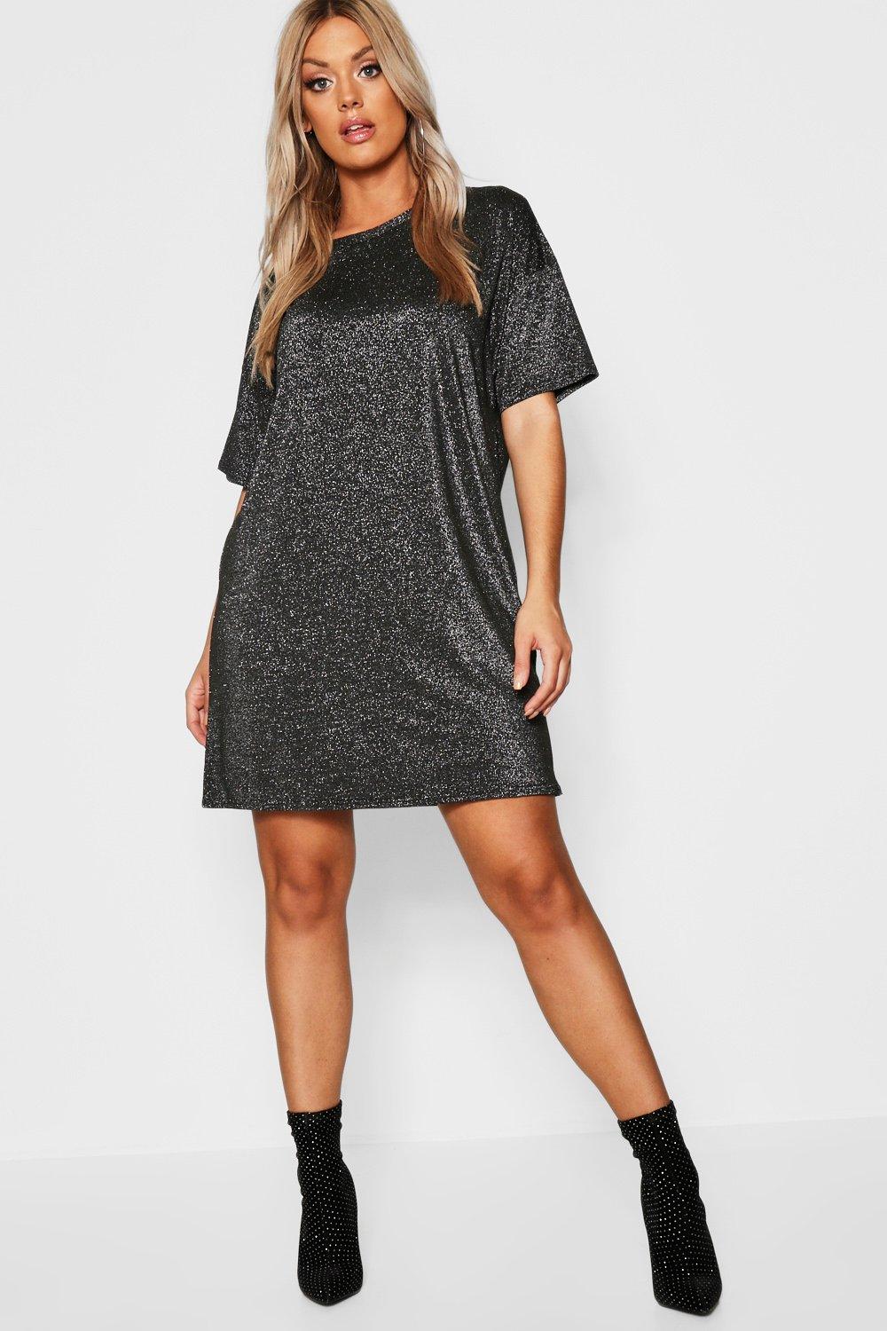 glitter t shirt dress