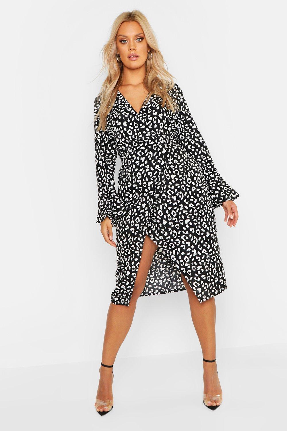 plus leopard midi dress