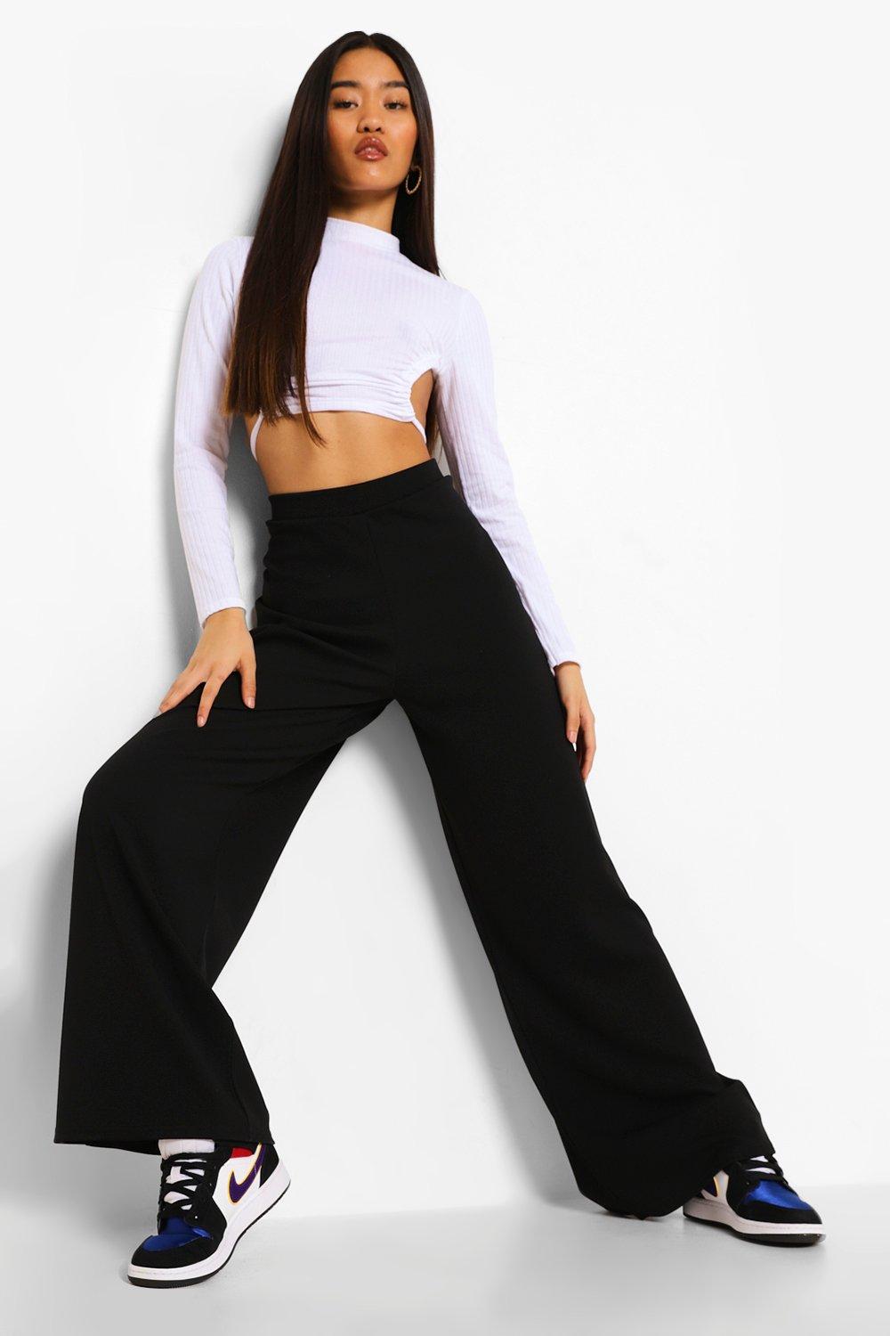 petite high waisted trousers