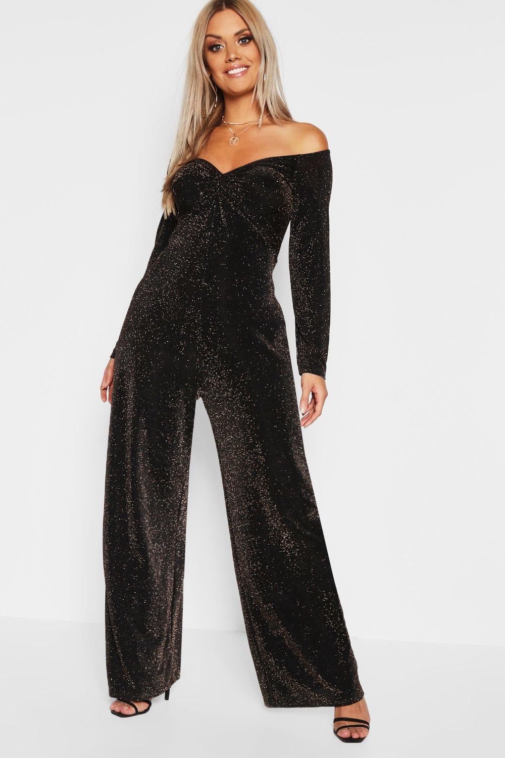 boohoo bardot jumpsuit